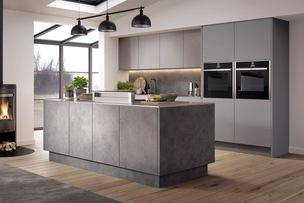 zurfiz magma steel brushed metal stainless steel and dust grey